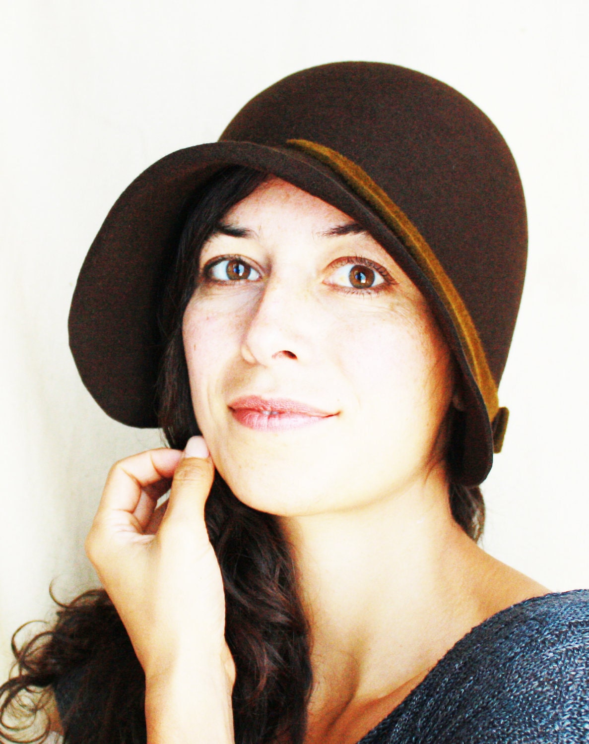1920's- style Summer Cloche in Rabbit Fur - Made to Order