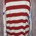 Vintage Shirt by Express Tricot Striped Patriotic Flag Size Medium