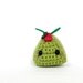 Amigurumi - Matcha Cake MochiQtie - Crochet Amigurumi mochi size mini toy doll