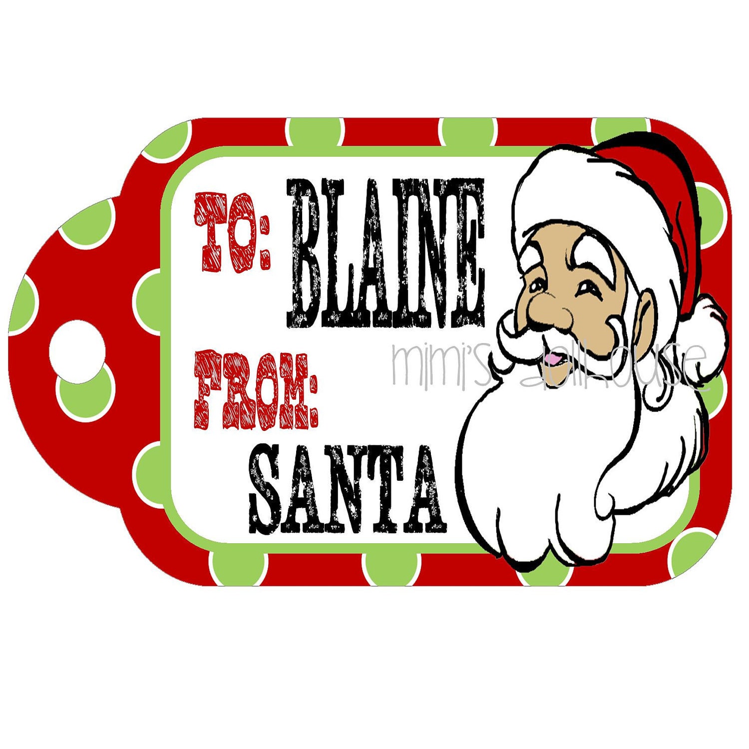 Christmas Gift Tags- FROM SANTA Printable PDF tag Il_170x135