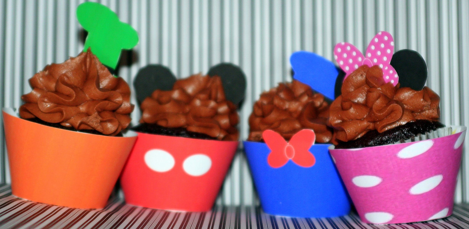 MICKEY MOUSE Clubhouse Cupcake Toppers and Wrappers-PDF Il_570xn