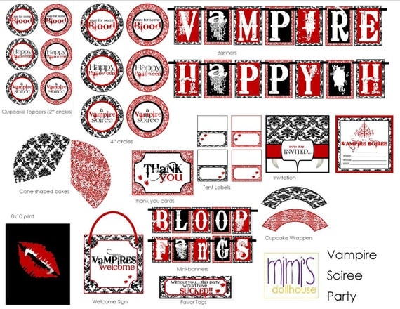 Party Decorations: Vampire Halloween Party Decorations Il_570xn