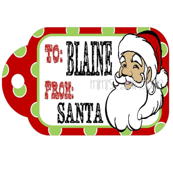 Christmas Gift Tags- FROM SANTA Printable PDF tag Il_570xn