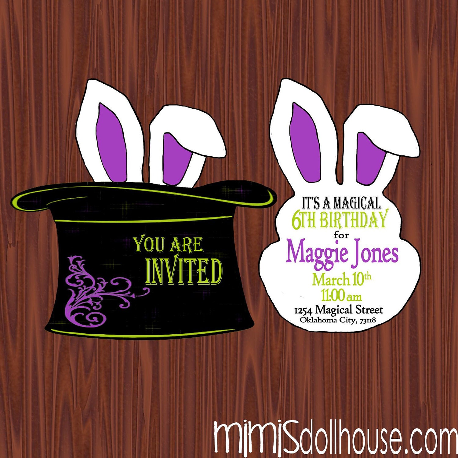 Magic Party Invitation-Magician Birthday Invitation PDF Il_570xn