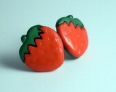 Juicy Red Strawberry Earrings