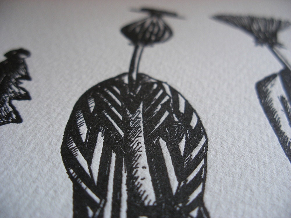 A4 Letterpress Print- The Seven Ages of Mandelion - Dandelion Letterpress Print- Unique Literary Gift