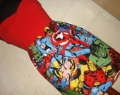 Larger Print Avengers Mini Skirt w/ Hulk, Captain America, Spiderman, Iron Man, Wolverine -  High Waisted Ladies Skirt
