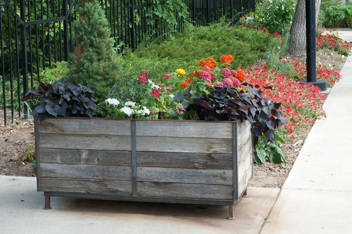 Custom Metal Frame Planter made from Reclaimed Materials ----- CustomByRushton