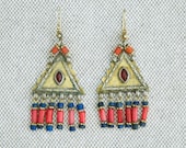 Silver ethnic earrings from Turkmenistan (layaway available)