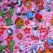 W086D  - Vinyl Waterproof Fabric - beauty flower and baby - pink  - 27"x19"(70cmX50cm)