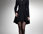winter coat black coat princess coat wool coat winter jacket cocktail coat outerwear tailored long coat long sleeves custom women FM 033