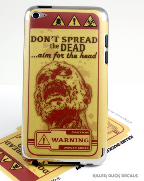 Don't Spread the Dead Zombie iPod Touch Decal Skin