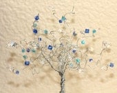 Family Tree Birthstone Sculpture Custom Wire Tree With Your Family's Birthstones