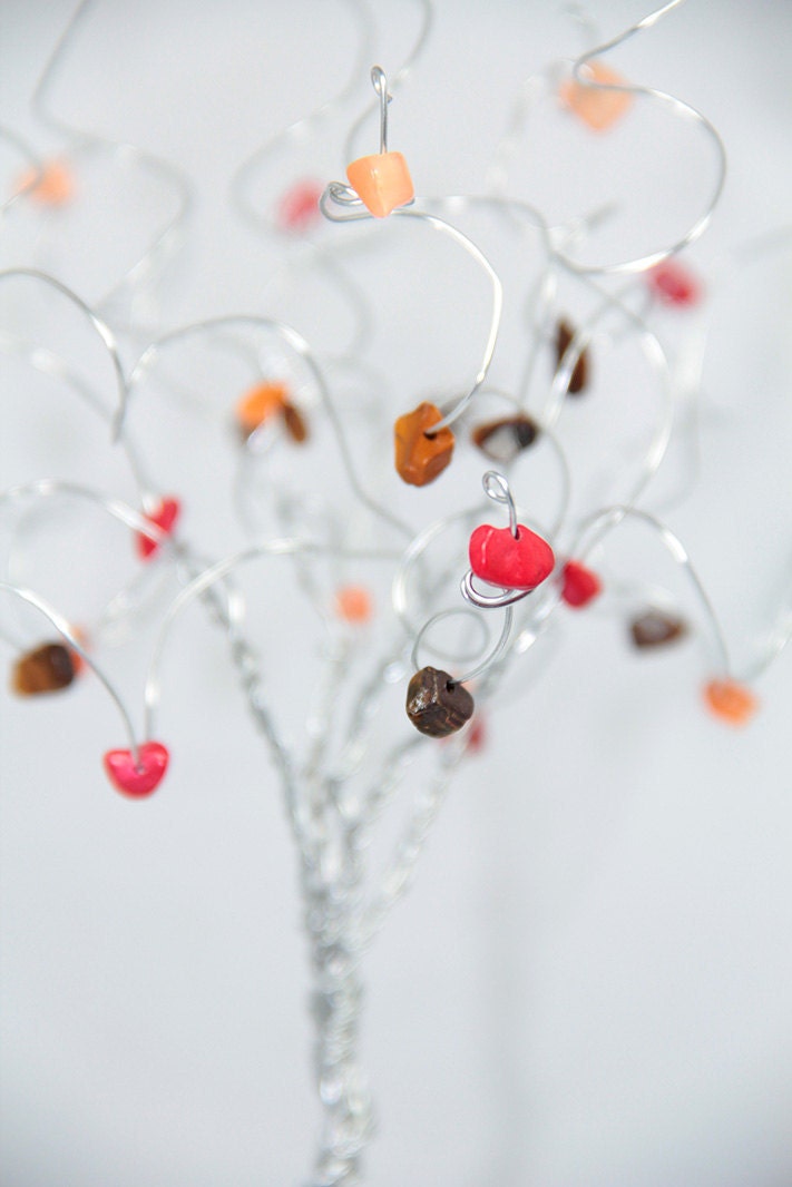 Fall Wedding Cake Topper Tree Custom Wire Sculpture