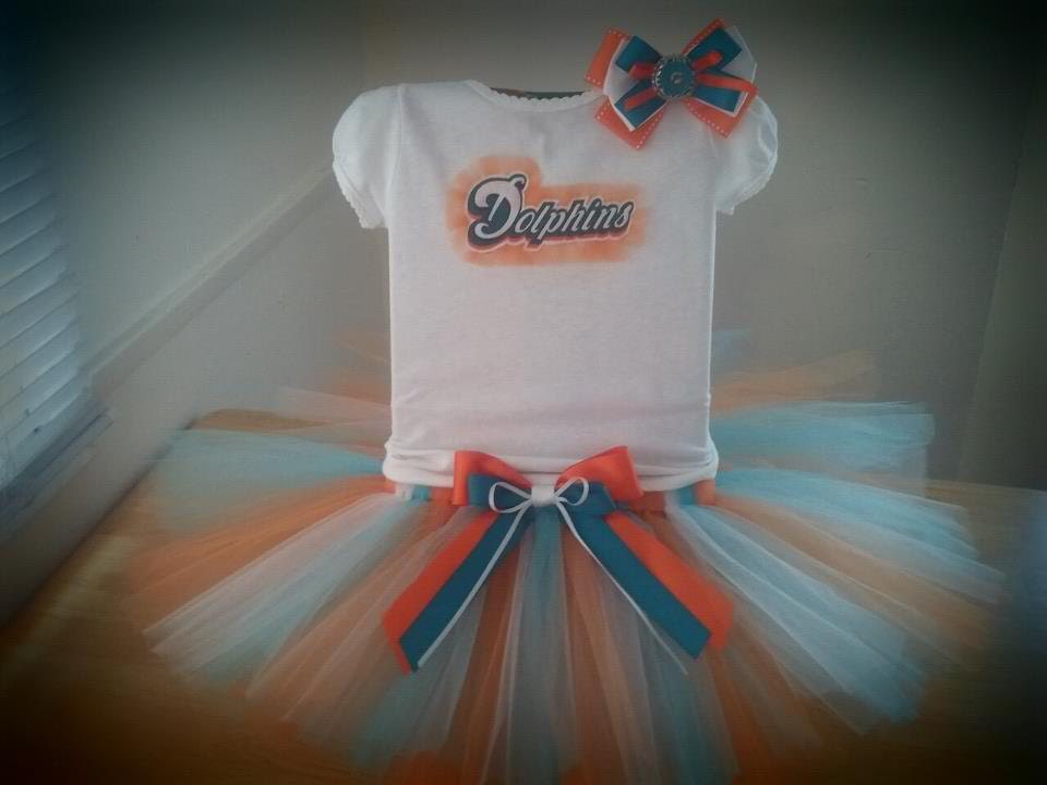 Miami Dolphins inspired tutu outfit