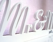 Personalised Dated 'Mr & Mrs' Wedding Top Table / Cake Table Sign - Choice of colours