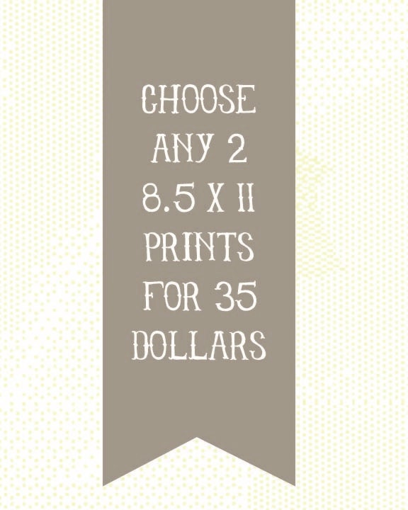 Choose any 2 8.5"x11" prints
