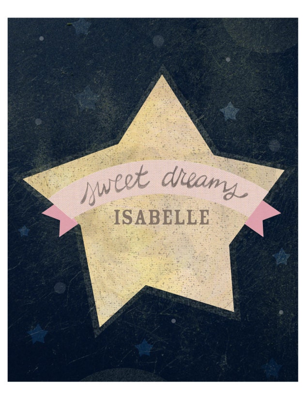 Sweet Dreams Customizable name print 8 x 10