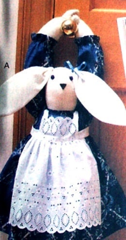 Butterick 5825 vintage sewing pattern for a draft stopper for your door - adorable bunny or bear
