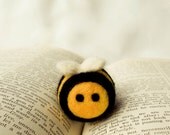 Buzz the Bumble Bee - Needle Felted Wooly Animal - Woodland Nature Waldorf Inspired Home Decor Gift Cute Adorable Felt All Natural Wool