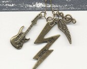 Rock On - Change it Charm - Hand Stamped