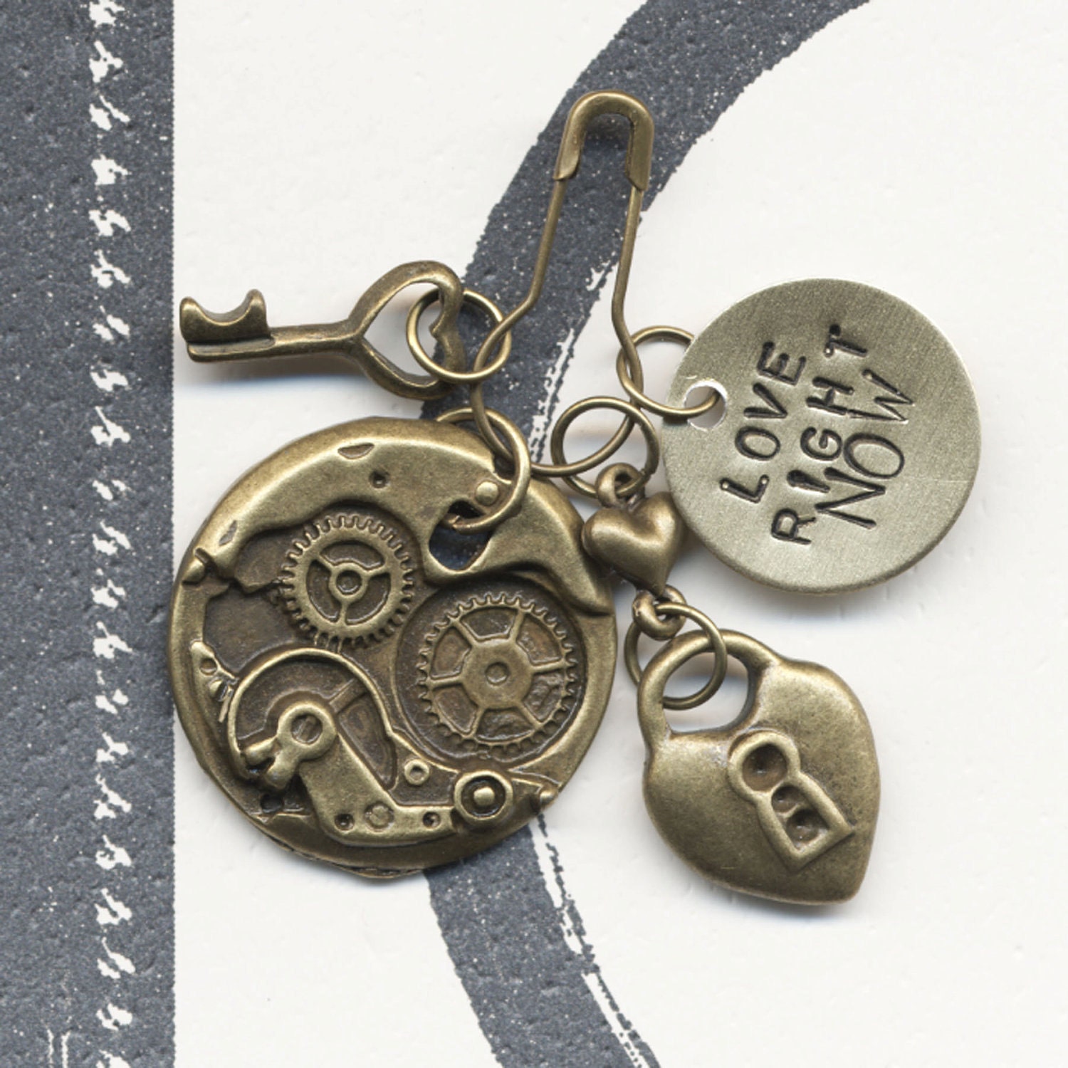 Love Right Now - Change it Charm - Hand Stamped