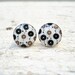 Earrings in Brown Black White Floral Delicate Ear studs Posts