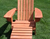 Folding Adirondack Chair w/ foot rest. Made to order and choice of colors
