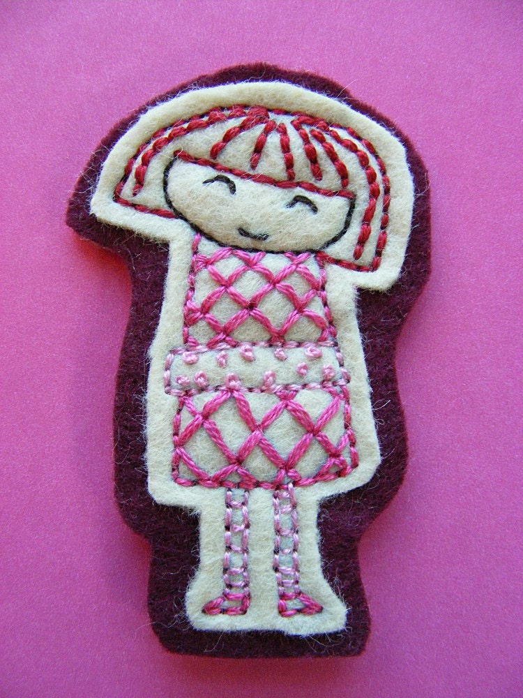 Rainbow Girls embroidery pattern PDF