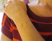 Simple circle bracelet - gold circle bracelet - Olive Yew gold bracelet