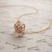 Little rose gold tangle ball necklace - simple rose gold necklace