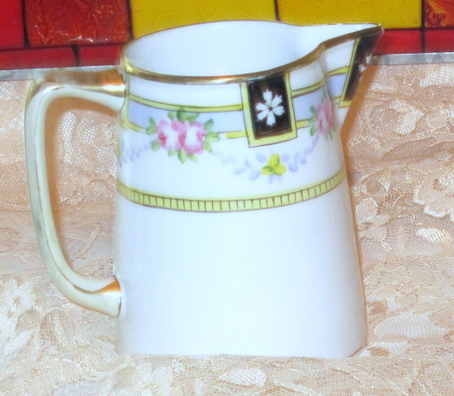 Vintage Nippon Creamer  Cottage chic