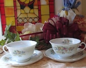 Vintage Floral Teacups and Saucers