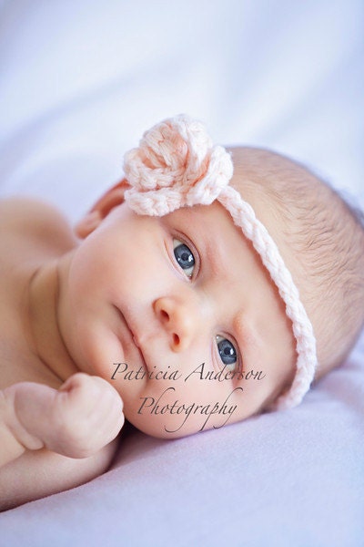 Baby Flower Headband Rosebud - Pick Your Color