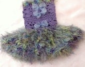 Tutu Dress Crochet Ruffled Furry Grass Hawaiian Skirt