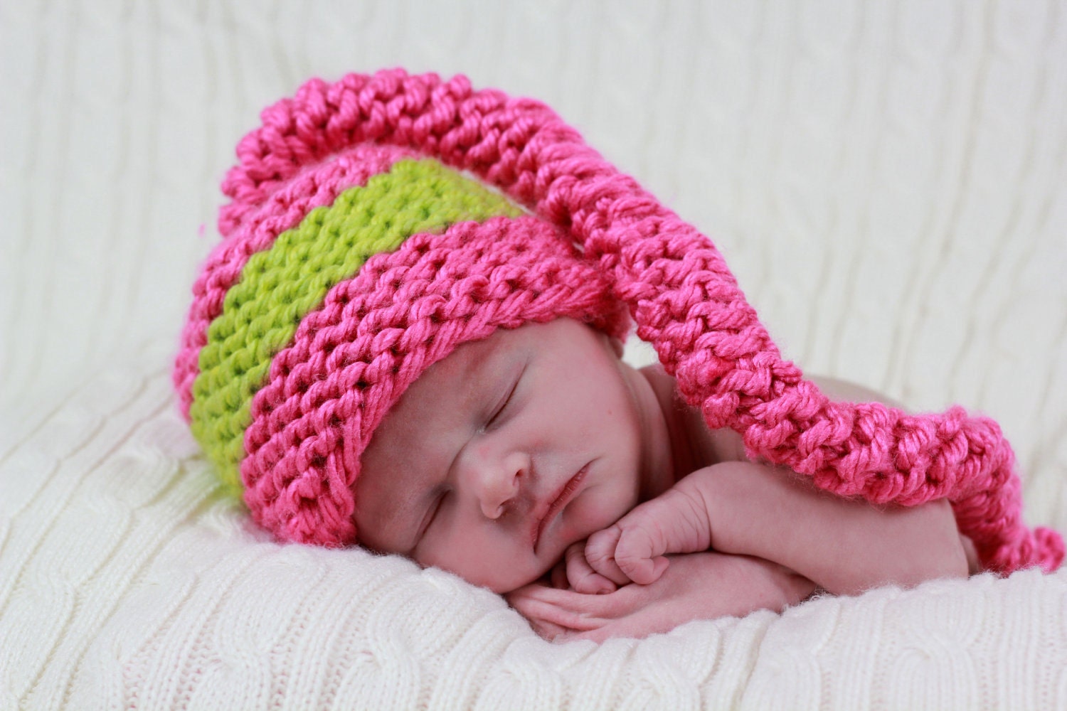 Newborn Twirly Whirly Beanie