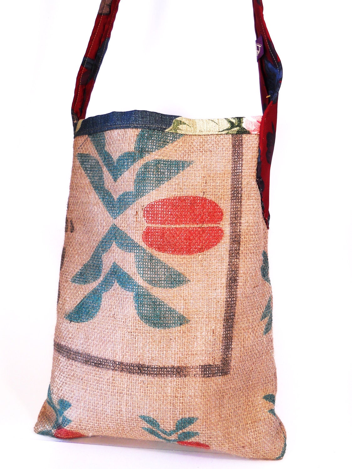 Recycled Coffee Sack Tie Bag