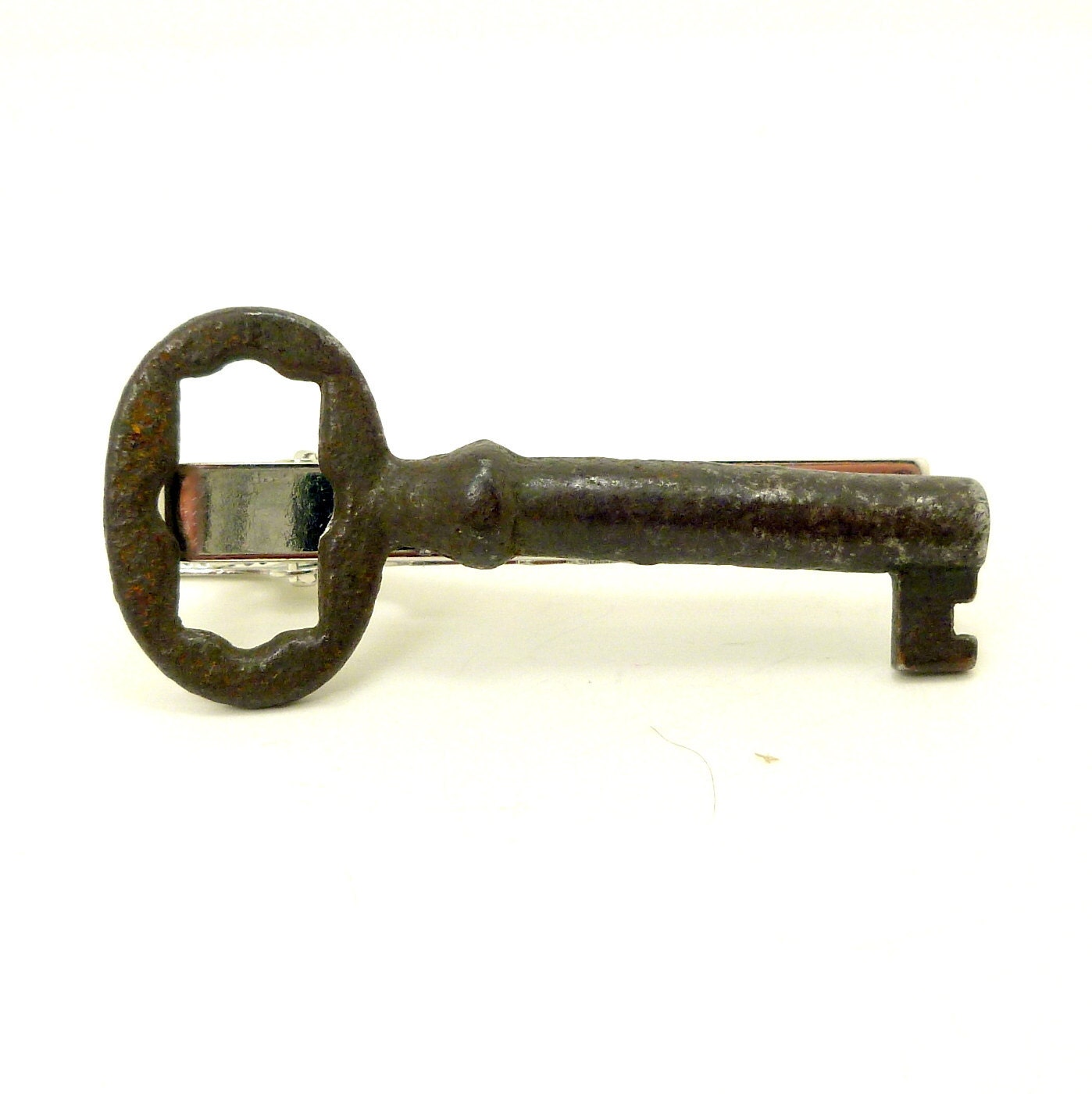 Skeleton Key Tie Clip, Steampunk Men's Tie Tack