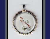Cockatoo Beautiful Bird Art Brass Charm