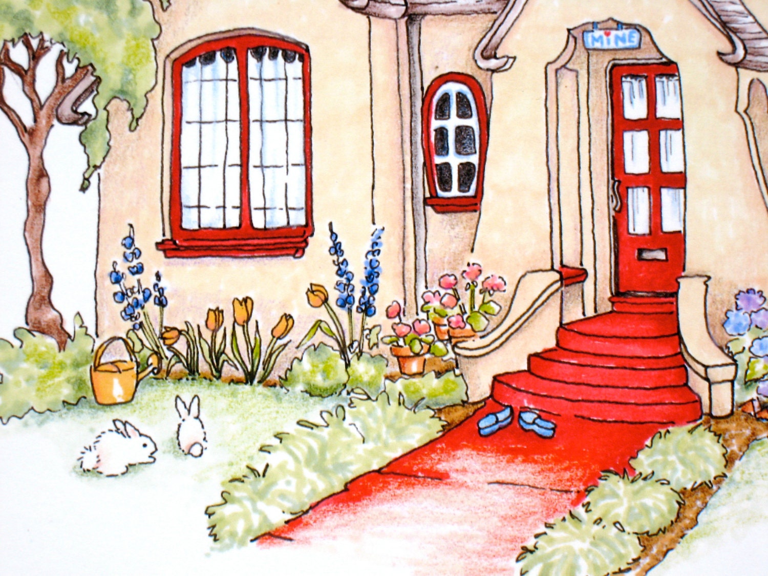 Cottage Art. Home Quote. Little House of My Own. Wall Art. 8x10 Print