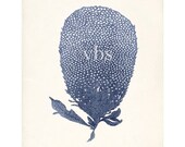 Vintage Sea Kelp Wall Decor Print No. 2 8x10 - Ocean Blue - vintagebytheshore