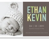 custom photo baby girl or boy birth announcement - easter fun