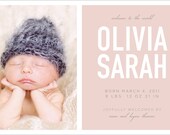 custom photo birth announcement - soft