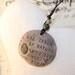Shakespeare Nature Clay Pendant Necklace OOAK