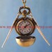 Harry potter Enchanted Golden Snitch ball locket Ball necklace, locket pocket WATCH with Double Sided Silver Wings