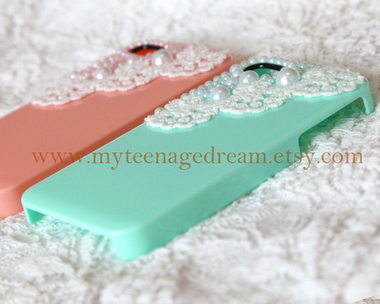 Romantic Lace Trim With light green iPhone 4/4S case, Apple iPhone 4 Case, iPhone 4s Case, iPhone 4 Hard Case iPhone Cover ON SALE