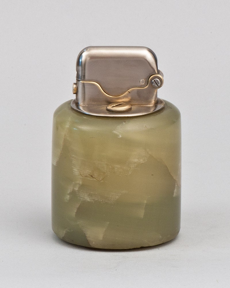 1930s Thorens Single Claw Table Lighter With Onyx Base
