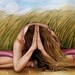 Namaste yoga art  large print set of 3