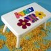 1-8 Letters Personalized Flower Stools  White Finish