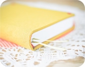 Yellow covered medium handmade notebook (diary, journal)